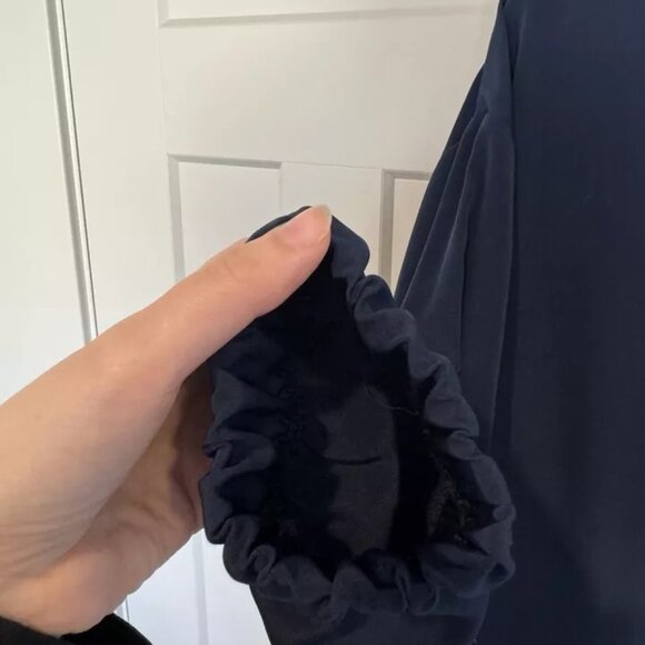 Silver Threads Navy Blue Jacket Size XL Vintage 90s Silver Stars Zip Retro - Picture 5 of 8